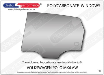 ポリカーボネート 左リアドアウインドウ｜Volkswagen Polo MK6 - AW