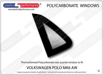 ポリカーボネート 左リアクォーターウインドウ｜Volkswagen Polo MK6 - AW