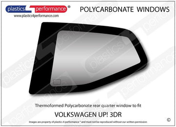 ポリカーボネート 左リアクォーターウインドウ｜Volkswagen Up! - 3dr