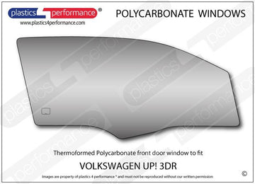 ポリカーボネート 右フロントドアウインドウ｜Volkswagen Up! - 3dr