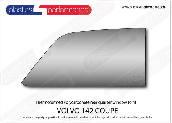 ポリカーボネート 右リアクォーターウインドウ｜Volvo 142 - Coupe