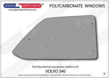 ポリカーボネート 右リアクォーターウインドウ｜Volvo 340/ 360 - 3dr Hatchback