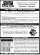 KRC Elite Series パワーステアリングポンプ #ESP 10096000-4